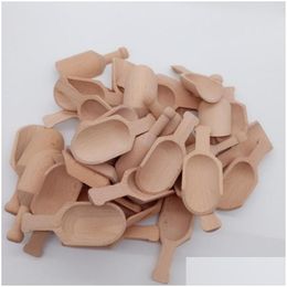 Spoons 200Pcs/Lot Mini Wooden Scoops Bath Salt Powder Spoon Shower Spa Tool Salts Candy Laundry Detergent Lx2608 Drop Delivery Home Ga Dhntk