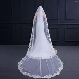 Bridal Veils Arrival One Layer Lace White Ivory 3 1.5 Metre Wedding Veil 2024