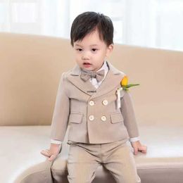 Suits Newborn Baby Boys 1 Year Luxurious Birthday Dress Kids New Year Photograph Suit Children Formal Wedding Performance Tuxedo Wear Y240516