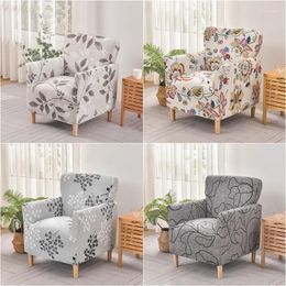 Chair Covers Floral Printed Club Elastic Bar Armchair Slipcovers All-Inclusive Single Sofa Living Room Counter El