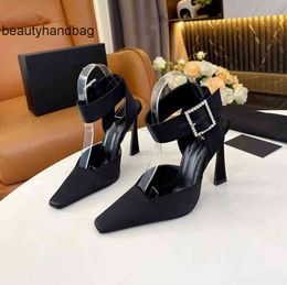 YS yslheels Y-Shaped 2023 Fashion Women's Dress Shoes Nude Black Leather Pointy High Heel Dress Shoes Mid-High Heel Dress Shoes HHB BSYU