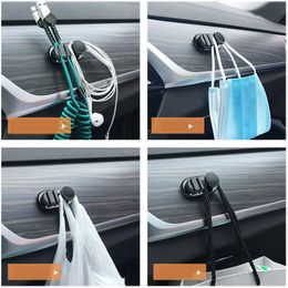 New New Mini Car Hook Multifunctional Home Headphone Key Self Adhesive Wall Hanger Cable Organiser Auto Storage