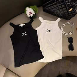 2024 Women Tanks Designer Women Tanks Tops Embroidered Vest T Shirt Camis Cotton Short Sleeve Women's Clothing