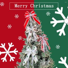 Christmas Decorations Handmade Diy Bows Festive Ribbon Tree Pendants Party Room Garden Drop Ornament