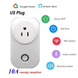 Plugs Original 10A Wireless WiFi Smart Socket Power US Plug With Power Metre Remote Control Alexa Phones APP Remote Control by IOS Andro