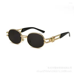 Sunglasses Small Round Frame Hollow Decoration Men's Women's High-grade Fashion T220129