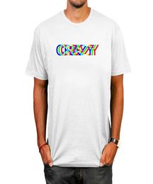 Harajuku 3D Style Letter Crazy Print T Shirt Men Colourful Pattern Tshirt Hip hop Gym Sweatshirt Streetwear Tshirt S5MC1132804109