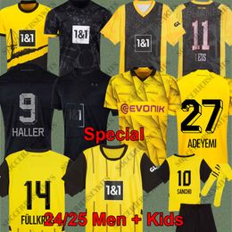 4XL 3XL 23 24 25 dortmund jerseys REUS bvb jersey HALLER SANCHO ADEYEMI 2023 2024 2025 football shirts kids kits maillot bvb trikot maglia football tops borussia BVB