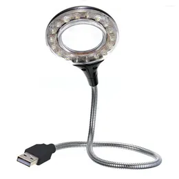 Table Lamps Angle AdjustableBend Portable Keyboard Mini Eye Caring Laptops USB Connexion 18 LEDs Game Playing Reading Lamp