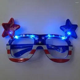 Party Decoration Patriotic Theme Glasses Led Light Up For Independence Day American Flag Flashing Shades 4th