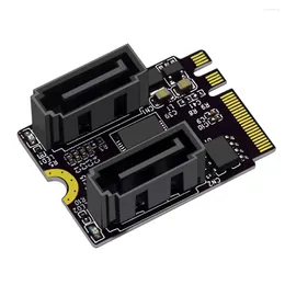 Computer Cables Riser Card M.2 (A E Key) To 2-Port SATA3.0 Expansion Key A Wifi SATA Hard Disk Adapter
