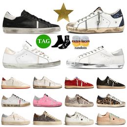 2024 New Arrival Designer OG Men Women Dress Shoes Golden Sneakers Italy Dirty Old Vintage Ball-star Black Pink Glitter Mens Flat Trainers Rubber Loafers Walking 35-46