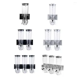 Storage Bottles Wall Mount Dry Food Dispenser For Cereal Coffee Beans Candy Rice Canister