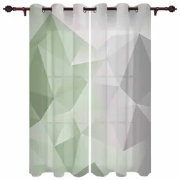 Curtain Abstract Gradient Green Indoor Bedroom Kitchen Curtains Living Room Luxury Drapes Large Window Treatments