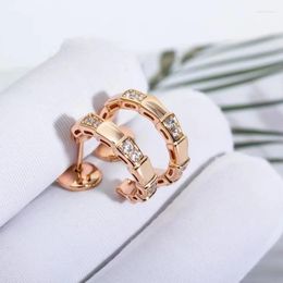 Stud Earrings European And American Personality Luxury Snake Bone 925 Silver Gilt Temperament Women Fashion Brand Jewellery Gifts