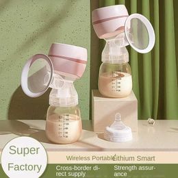 Breastpumps Portable electric breast pump with LED screen milk puller for breast feeding low noise 200ml BPA free milk bottle d240517