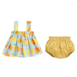 Clothing Sets Baby Girl Sunflower Print Sling Set Summer Cool Suits Girls Clothes 2pcs Skirt Fart-wrapped Pants