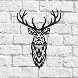 Decorative Objects FigurinesDeer Art Wall Decor Signs Personalised Metal Indoor Housewarming Gifts Outdoor Christmas H240516