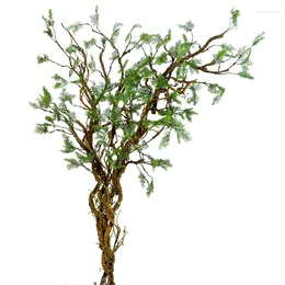 Decorative Flowers Suit Artificial Fake Tree Twigs Plants Pine Branch Liana Wall Hanging Set For DIY Wedding Party Backdrop Home Decoration