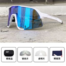 mens designer sunglasses Cycling Glasses 100% S3 Windshield Sports Outdoor Day and Night Dual Use Mountain Biking Professional Colour Changing Men