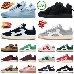 Top Fashion OG Original Bad Bunny 00s Designer Casual Shoes Platform Low Core Black Dark Green Gum Trainers Luxury Suede Upper Flat Forum 84 Womens Mens Grey Sneakers