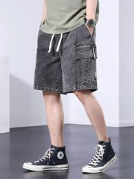 Summer Multi-pockets Mens Denim Shorts Big Size 8xl Streetwear Knee-length Casual Cotton Men Short Cargo Jeans Pants 240517