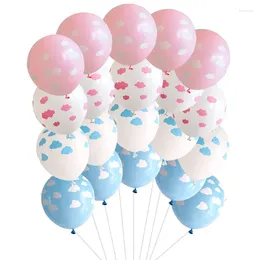 Party Decoration 10pcs Pink Blue White Cloud Confetti Latex Balloons Set Birthday Wedding Decors Hawaii Theme Baby Shower Supplies