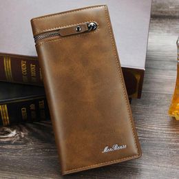 Wallets Men's Long Purse Men Double Zipper Clutch Business Large Capacity High Quality Brand Male