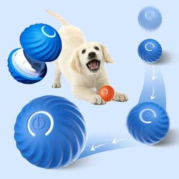 LED Toys Smart Dog Toy Ball Electronic Interactive Pet Toy Moving Ball USB Automatic Moving Bouncing for Puppy Birthday Gift Cat Product S2452011