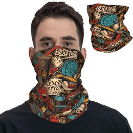 Scarves Hip Hop Graffiti Street Art Bandana Neck Gaiter Printed Balaclavas Face Scarf Multi-use Hiking For Men Women Adult Windproof