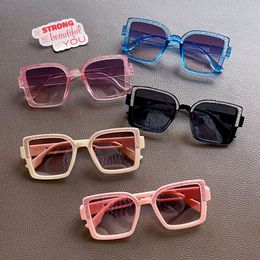 2024 New Children Solid Square-frame UV400 Outdoor Girls Boys Fashion Protection Sunglasses Kids Sun Glasses 31aba