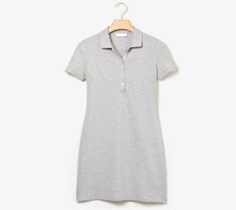 crocodile womens designer dress Fashion 100 Cotton Shirt Dresses Casual Polo Clothing ALine Skirt Fresh Sweet Apparel4704855