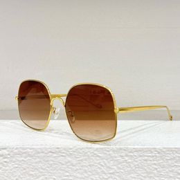 Classic brand Mens Womens designer with gray metal frame and thin edge design black metal sunglasses UV400 with original box