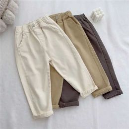 Trousers New Spring and Autumn Baby Girls Clothing Childrens Boys Fashion Solid Pants Wide Legged Pants Solid Casual Trousers Childrens Sweatshirt B09 d240517