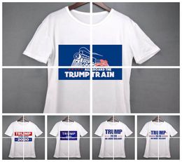 women Donald Trump Train 2020 T-Shirt O-Neck Short Sleeve Shirt USA Flag Keep Aman Great letter Tops Tee Shirt LJJA38348391023