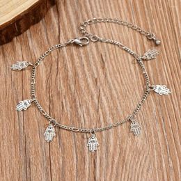 Anklets 2024 Women Anklet Classic Fatima Hand Ankle Chain Adjustable Summer Beach Accessories Female Leg Bracelet Gifts For Her