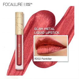 Focallure Diamond Glitter Lip Gloss långvarig 15 färger Metal Matt Shiny Liquid Lipstick Charmig Lip Blam Makeup Cosmetics 240517