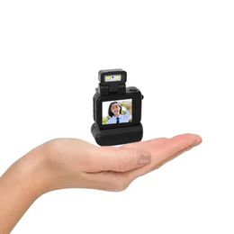 Sports Action Video Cameras New single reflex mini CMOS camera with flash and battery dock portable video recorder DV 1080P with LCD screen J240514
