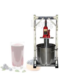 Fruit Press 12L Stainless Steel Hydraulic Jack Juicer Hand Squeezer Cider Grape Crusher