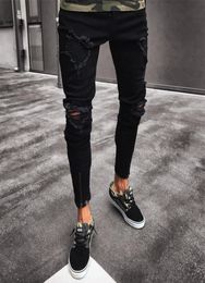 Fashion Men039s Ripped Skinny Jeans Destroyed Frayed Slim Fit Denim Pants Trousers Plus Size S M L XL 2XL3437673