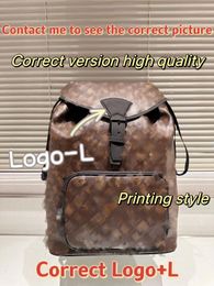 Outdoor backpack large capacity brand L designer bag leather new correct version high quality Contact me to see pictures