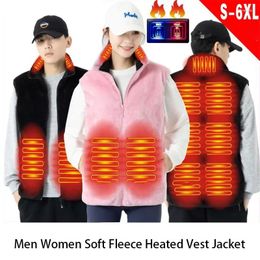 Hunting Jackets Winter Fleece Self Heating Vest Jacket Outdoor Hiking Camping Skiing Clothes For Men Women Comfortable Sportswear Waistcoat