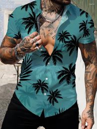 Men's Casual Shirts 3D Digital Printed Summer Loose Leaves Comfortable Fashionable And Selling Clothing