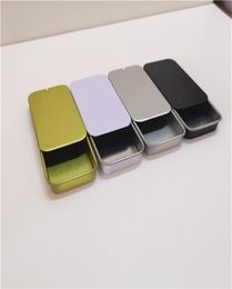 Whole Storage Boxes Bins Slide Top Rectangular Metal Tin Containers for Candies Jewelry Crafts Pills Lip Balm Storage Survival1958759