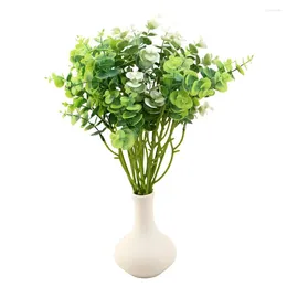 Decorative Flowers 18pcs Artificial Eucalyptus Leaves Decoration DIY Wedding Bouquet Dining Table Centre Home Office