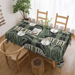 Table Cloth Art Nouveau Botanical Tablecloth 54x72in Waterproof Home Decor Indoor/Outdoor