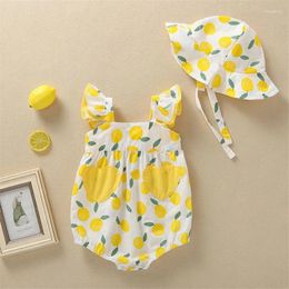 Clothing Sets Born Baby Girl Sleeveless Fruit Bright Colour Rompers Toddler Jumpsuit Summer Infant Girls Children Outfit Bodysuits