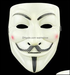 Festive Supplies Home Gardenhalloween Horror Grie Mask Plastic V Vendetta Fl Face Male Street Dance Masks Costume Party Role Co3320975