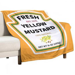 Blankets Fresh Yellow Mustard Halloween Costume Throw Blanket Plaid On The Sofa Summer Bedding Fluffy Soft