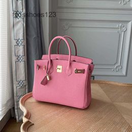 Cross-body Layer Classic Small Bag Handbag Cow Designer Lady Leather Bags Lychee Girls Mini Heart Birknss Womens Pink Grain Top Tote 6665
